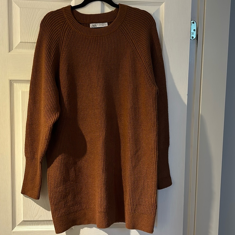 Zara Sweater Dress Women’s Size Small Long Rust Colour- BEAUTIFUL!!!